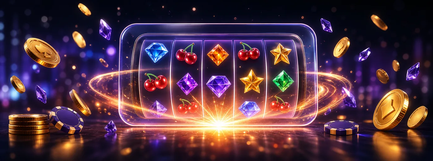 Automat z kolorowymi symbolami i animacją darmowych spinów